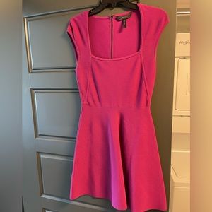 BCBG form fitting A line pink dress